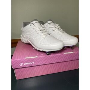 Ringor Rip-It Diamond Softball Spike White Women's  Metal Cleats Size 6